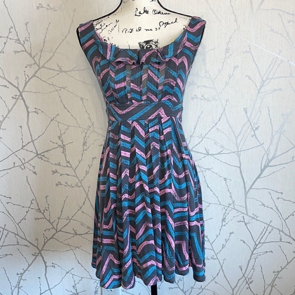 MARC‎ by Marc Jacobs blue & pink dress, Size XS